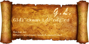 Glückman Lénárd névjegykártya